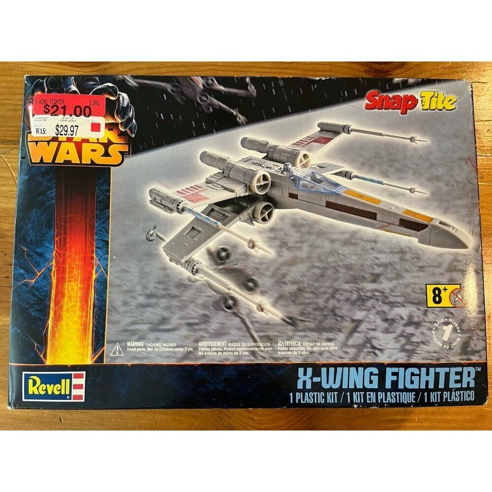 Star Wars Luke Skywalker X Wing Fighter Revell SnapTite Model Kit Agest 8+ NOS